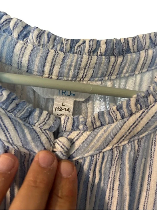 Time and Tru Women's Sleeveless Cotton Midi Dress With Flounce Hem - Picture 3 of 4